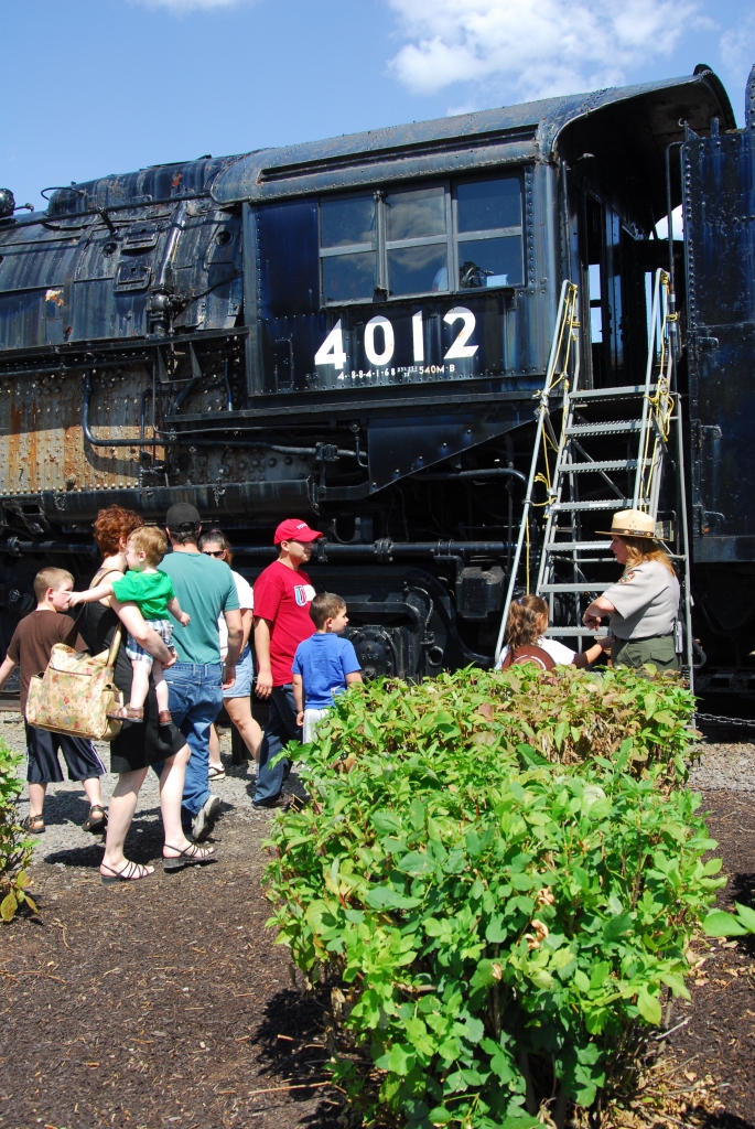 Guests had the opportunity to visit the cab of Union Pacific 4012, one of the largest locomotives ever built, during Railfest 2008.
