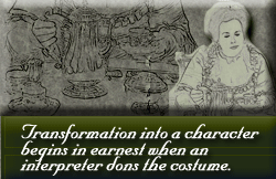 Transformation into a character begins in earnest when an interpreter dons the costume