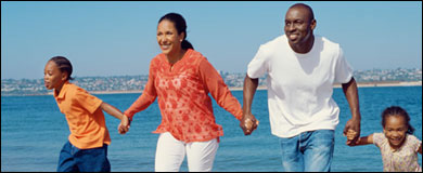 Photo: A family at the beach