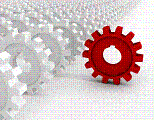 Red and white gears