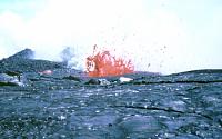 Littoral explosion of lava bubble, Kilauea Volcano, Hawai`i