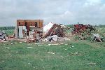 House damage just southwest of Rainsville.