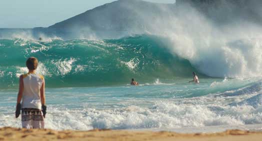 Sandy Beach on the southeast Oahu shoreline is known for its large shore break.
