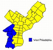 West Philadelphia includes 7 zip codes with a total population of approximately 300,000