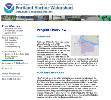 Portland Harbor WS Home page