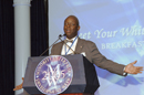 MBDA Director Ronald Langston at podium during MEDWEEK 2005