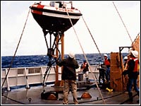 Photo of a bouy on a boat.