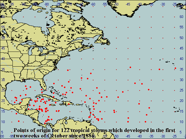 Map of the Eastern Part of the United States and the Atlantic Ocean