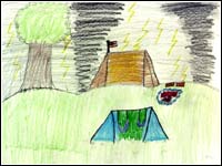 Thumbnail of a Alabama Christian Academy student's drawing of a tornado. Click for larger view.