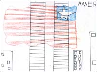 A child's illustration about September 11.