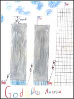 A child's illustration about September 11.