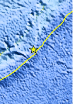 Small map showing earthquake