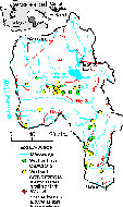 Map: 40 wells were sampled between Quincy and Pasco, Washington.
        One well had pesticide concentrations above human health criteria.