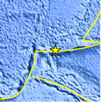 Small map showing earthquake