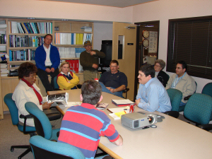 WFO Riverton Staff Members listen to LaVertha Gotier as a part of African-American History Month