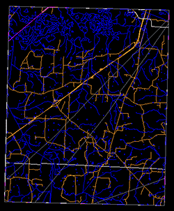 Large-scale (7.5-minute) DLG Boundary, Hydrography and Transportation layers (Dancyville, TN)