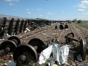 Tornado damage near Hallam, NE on May 22 