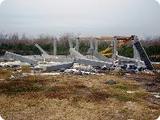 Remains of a house destroyed by Hurricane Katrina.