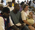 Louisiana residents displaced by Hurricane Katrina seek shelter and aid in Pensacola, Fla.