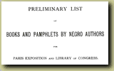 Preliminary List - Pamphlet Cover
