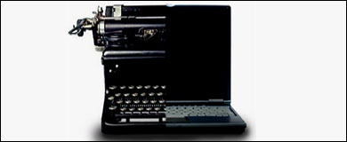 Photo: Typewriter/Laptop computer