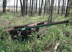 Figure 2. Salvage flail mower in woodlot.