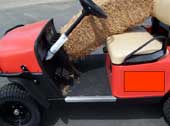 An example of a cart and hay bale similar to the hay bale configuration which pinned the farm owner.