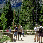 Photo Hikers enjoy one of Rocky Mountain National Park's many trails.