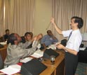 Photo of Himanshu Jain teaching students at Tuskegee University in Alabama.