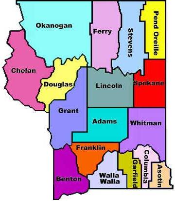 Shows coverage area of Spokane USEAC