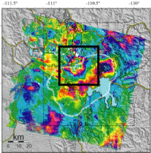 Second InSAR image showing continued uplift
