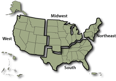 Map of PEPNet Regions