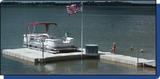 Floating dock allows for easy boarding for recreational boaters.
