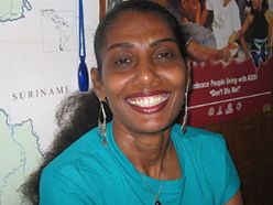 Evan – a former commercial sex worker – has turned her life around and is now educating peers about safer sexual practices and raising HIV/AIDS awareness through the PEPFAR-supported Keep the Light On project. Photo by Guyana PEPFAR Team