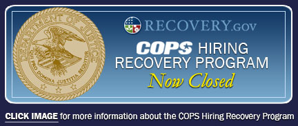 Click image for more information about the COPS Hiring Recovery Program (CHRP) 