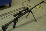 A .50-caliber sniper rifle