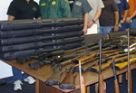 High-powered weapons seized by the LA BEST