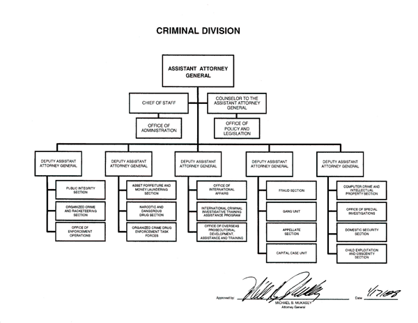 Criminal Division organization chart