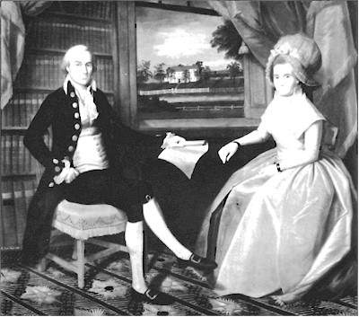 Portrait of Chief Justice of the Supreme Court Oliver Ellsworth and his wife Abigail. 