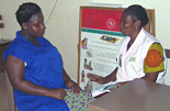 The SOGB Health Clinic, staffed by five trained care providers led by a medical doctor, is the referral center for a system of 18 'health huts' serving the plantation's 18 villages. Each 'hut' is staffed by a trained community health worker, who provides HIV education and counseling and enrolls pregnant women in antenatal care/PMTCT programs.