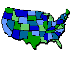 US map highlighting states