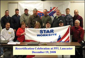 VPP Star Recertification Ceremony, PPL Lancaster, PA, December 19, 2008