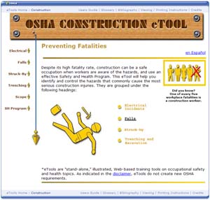 OSHA Construction eTool