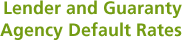 Lender and Guaranty Agency Default Rates