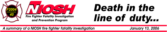 NIOSH Fire Fighter Fatality Investigation and 
Prevention Program