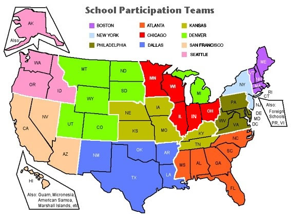 School Participation Team Map
