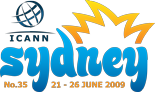 35th International Public ICANN Meeting - 21-26 June 2009 - Sydney, Australia