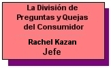 La División de Preguntas y Quejas del Consumidor - Rachel Kazan Chief