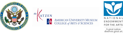 Logos for the Department of State, American University 