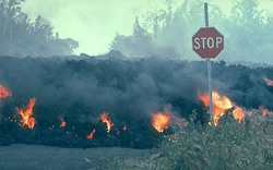 A lava flow